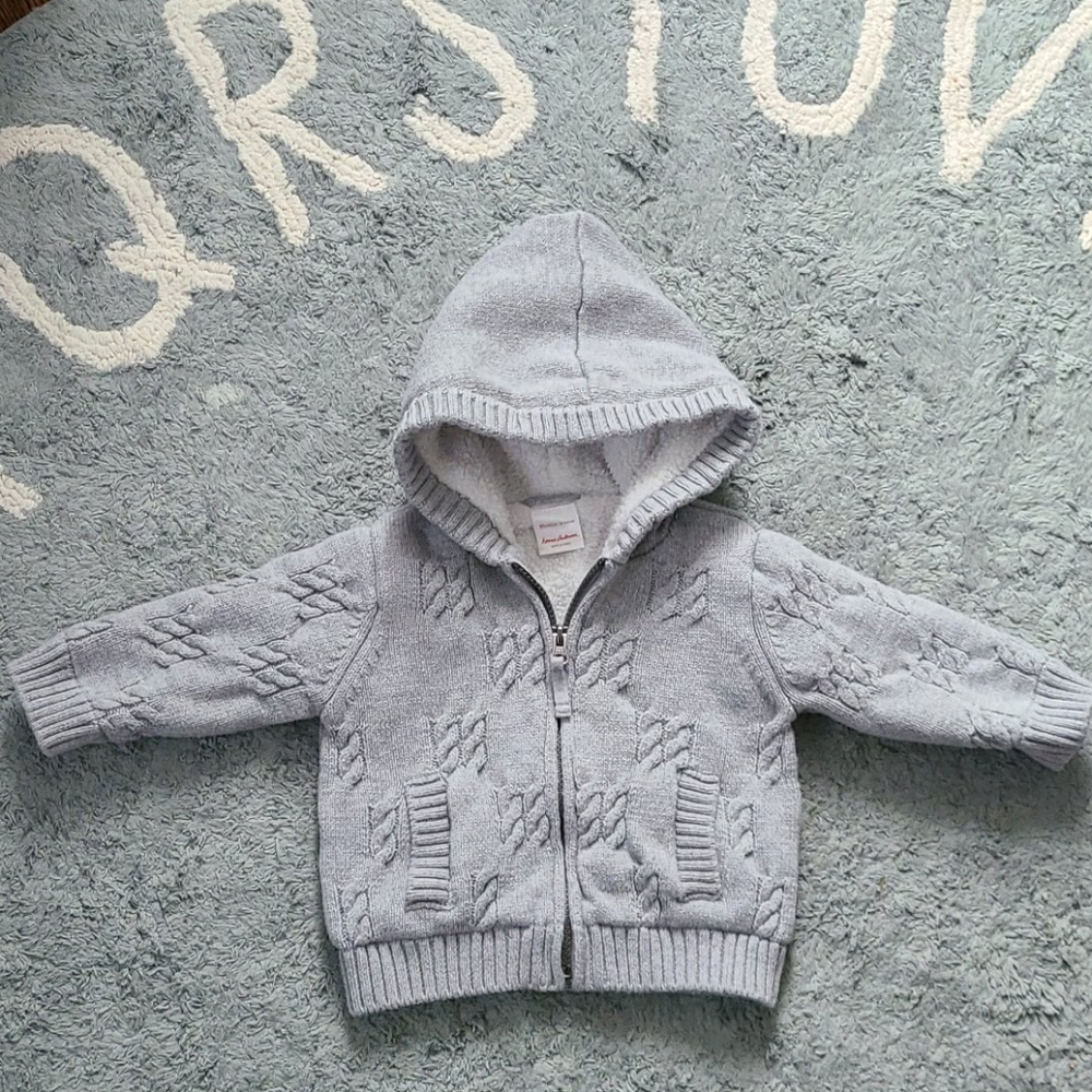 Sherpa lined zip up sweater